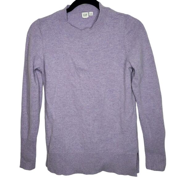 GAP Merino Wool Extra Fine Blend Crewneck Purple Pullover Sweater Women Sz XS - Picture 6 of 8